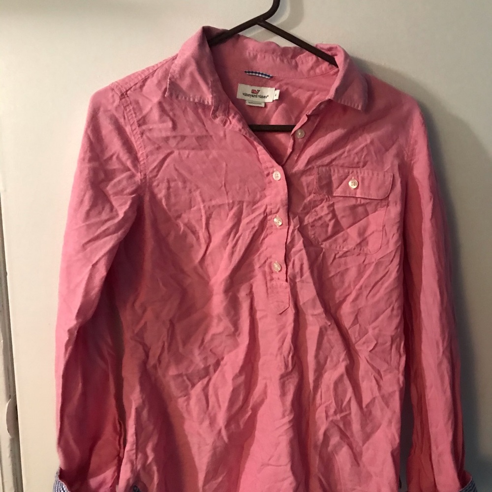 Pink Vinyard Vines Button Down